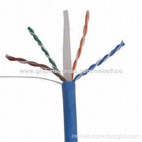UTP 23AWG bare copper LAN cable cat6 cable, CMR riser rated, CMP plenum cable with UL